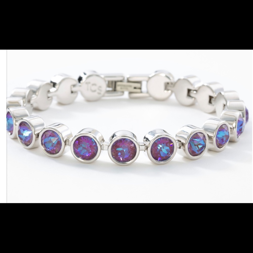 Swarovski Silver and Purple Bracelet